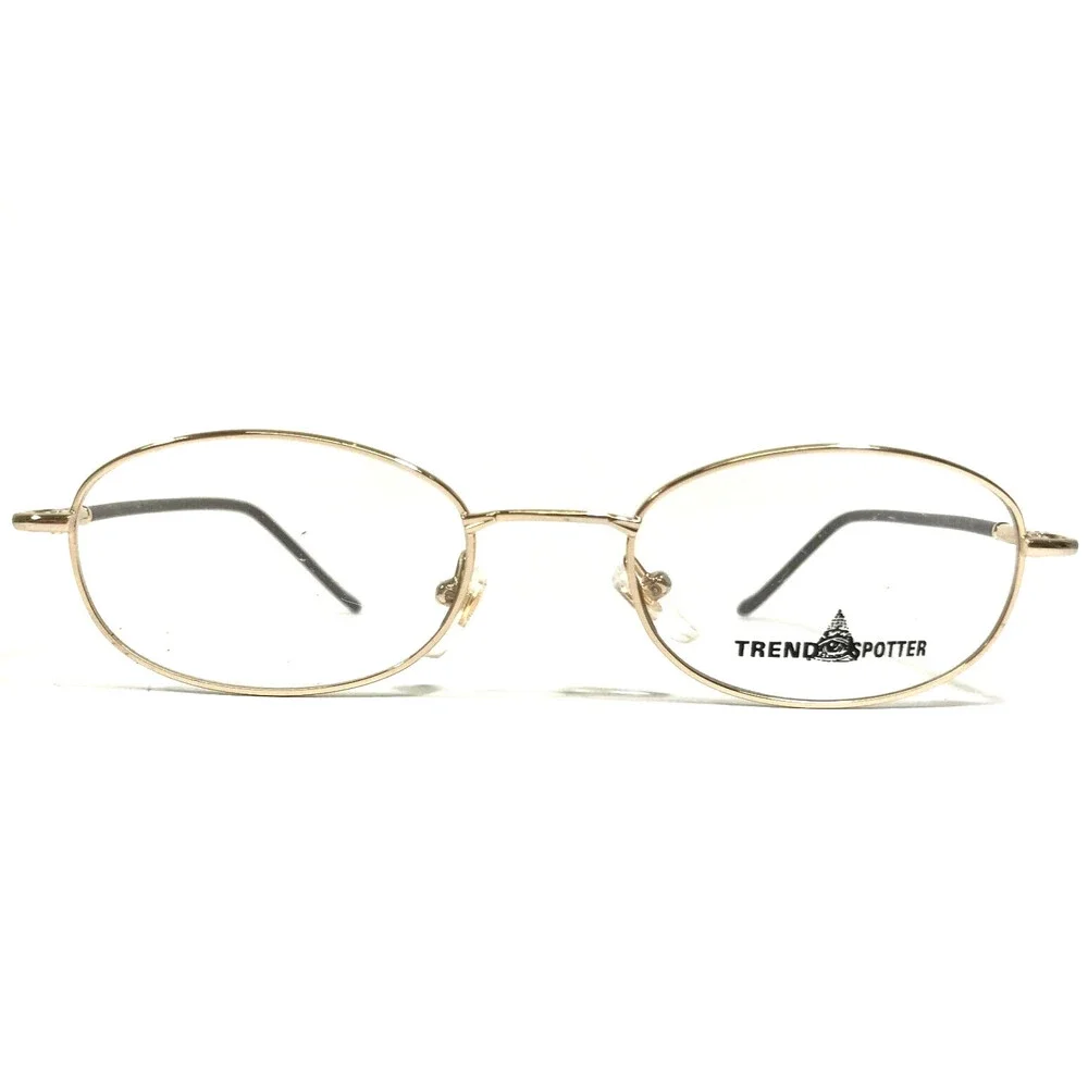 Trend Spotter Eyeglasses Frames 39 GOLD Brown Round Wire Rim 48-18-140